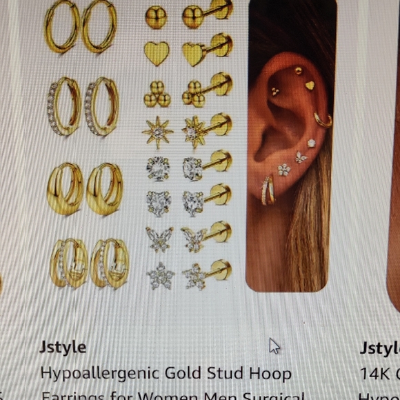 Gold Hoop Earrings for Women - Picture 1 of 10